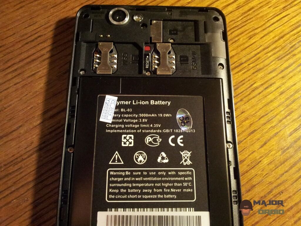 back side of the phone