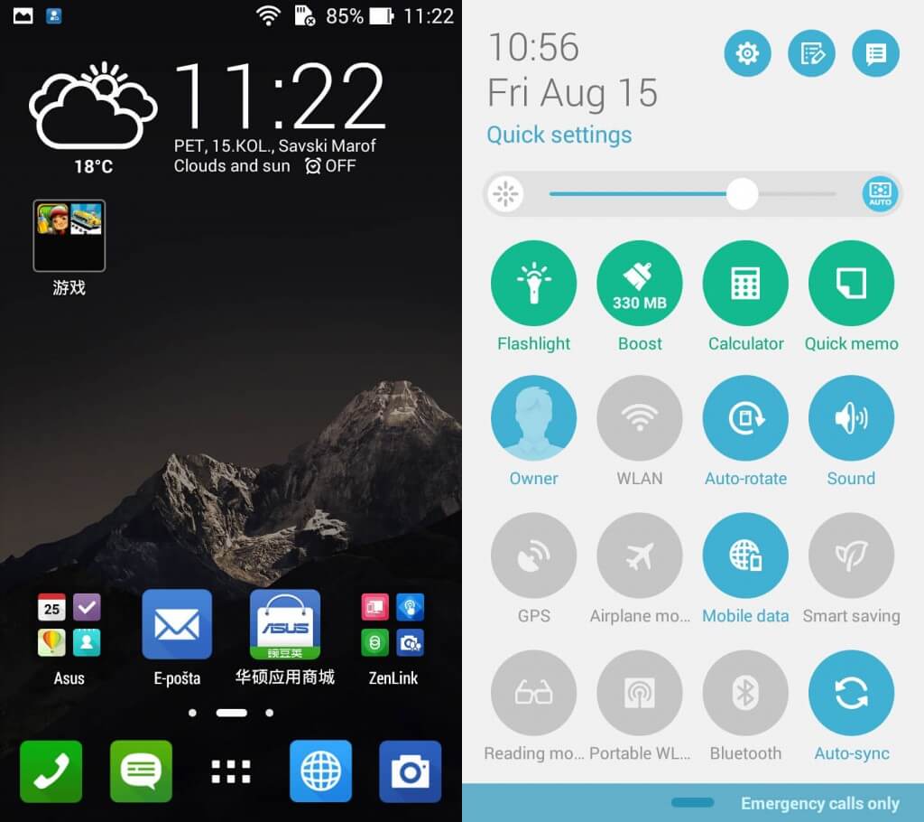 ASUS ZenFone 5 theme