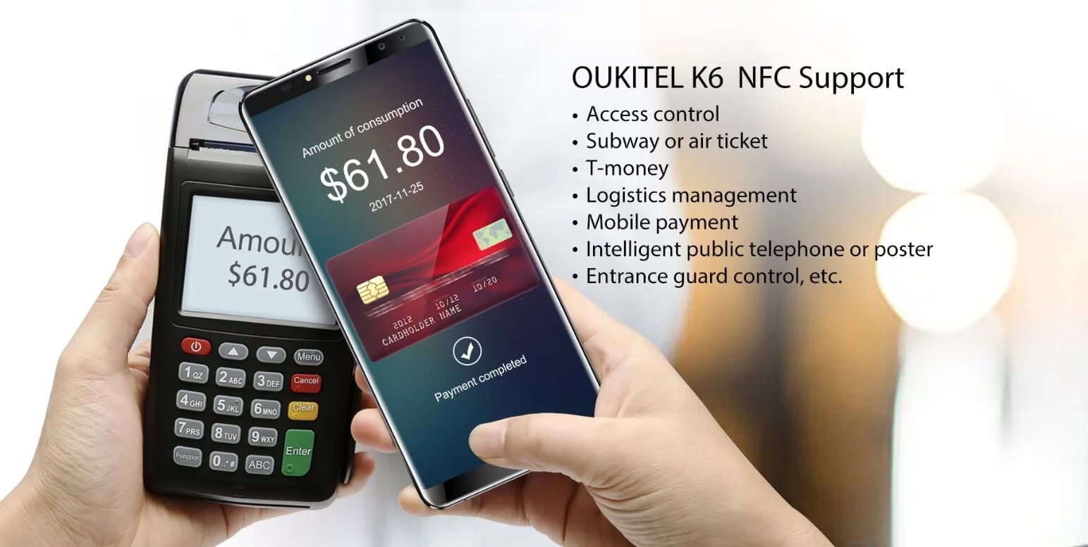 oukitel k6 nfc function