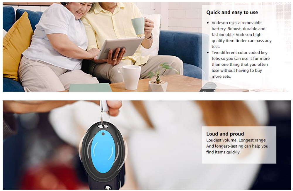 VODESON Key Finder for elderly people